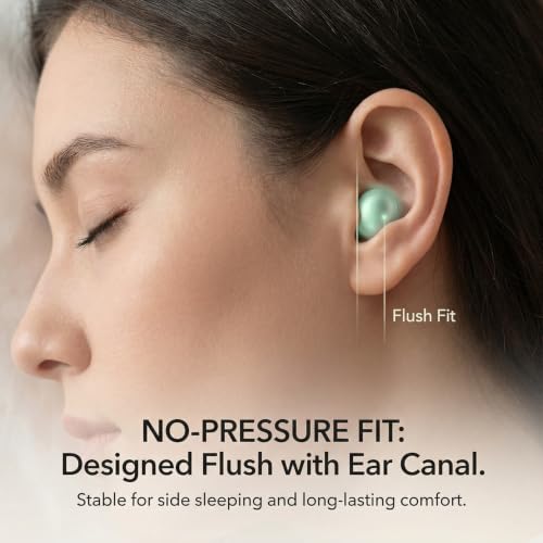 Sleep Earbuds, Bluetooth 5.4 in-Ear Headphones, Lunar White | Asymmetric chamber for side sleepers, LED power display, built-in mic, portable charging case - color: Lunar White