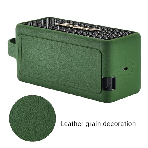 Silicone Case for Marshall EMBERTON III Portable Bluetooth Speaker,Soft Silicone Protective Case Compatible with Marshall EMBERTON III Portable Bluetooth Speaker (Green) - color: Green
