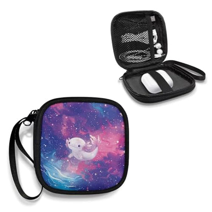 Earbud Case Earphone Travel Case Holder Headphone Small Zipper Pouch Compatible with Flash Drive, SD Cards, USB Charger Cable - Newt - color: Newt