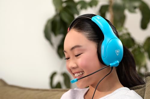 Turtle Beach Airlite Fit Wired Gaming Headset for Nintendo Switch 2, Lite | Also works with Nintendo Switch OLED, Flip-to-Mute Mic, Comfortable Ear Cushions, 40mm Speakers, Lightweight, Neon Blue & Red - color: Neon Blue & Red