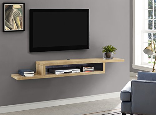 Martin Furniture Asymmetrical Audio/Video Console Shelf, 72", Burba Bank - color: Burba Bank, size: 72"