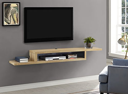 Martin Furniture Asymmetrical Audio/Video Console Shelf, 72", Burba Bank - color: Burba Bank, size: 72"