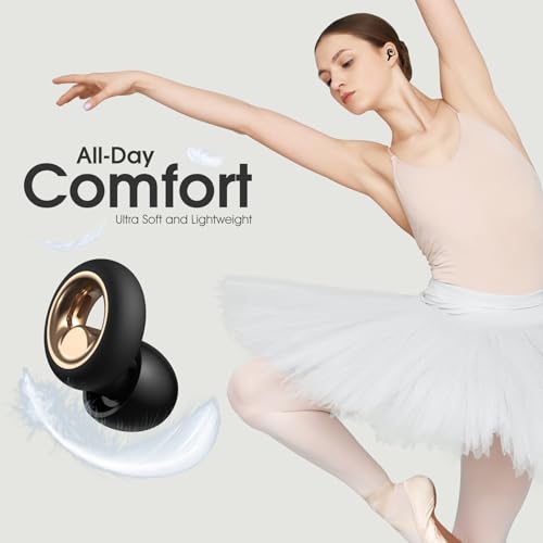 Ear Plugs for Sleeping, 45dB Silicone Ear Plugs for Noise Reduction, Reusable Sleeping Noise Cancelling Earplugs for Snoring, Concert & Shooting Ear Protection with 6 Eartips(Black)