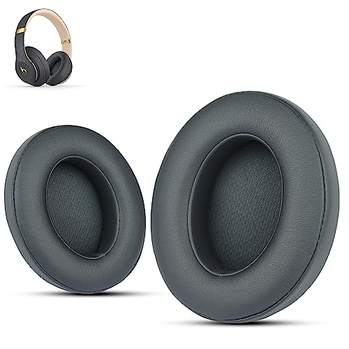 Replacement Ear Pads for Beats Studio 3 & Studio 2, Upgraded Beats Studio 3 Replacement Parts and Beats Headphones Accessories, Compatible with B0500 B0501 Wired/Wireless Models, Grey - color: Grey