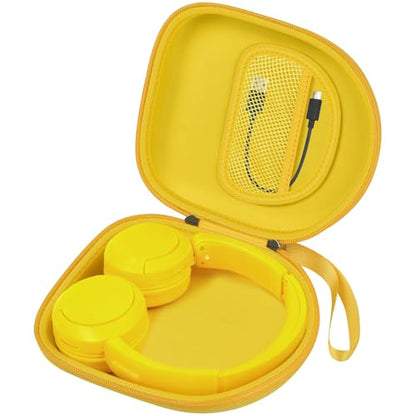 Headphone Case Compatible with Sony WH-CH520/ WH-1000XM4/ for JBL Tune 720BT/ 510BT Wireless Headphones Bluetooth On-Ear, Over Ear Noise Cancelling Earphone Bag- Yellow (Box Only) | Cationic Oxford Cloth, Mesh Pocket, for JBL Tune 720BT/510BT, Travel Stor