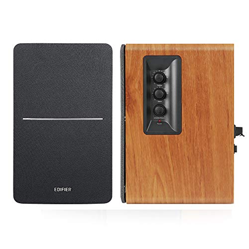 Edifier R1280DBs Active Bluetooth Bookshelf Speakers - Optical Input - 2.0 Wireless Studio Monitor Speaker - 42W RMS with Subwoofer Line Out - Wood Grain - color: wood