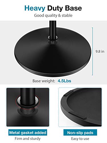 InnoGear Mic Stand Set, Detachable Microphone Stand Floor & 360° Rotatable Low Profile Mic Arm, Adjustable for Fifine AM8 K669B Blue Yeti HyperX QuadCast SoloCast AT2020 and Other Mics