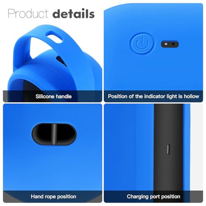 Silicone Cover for Beats Pill Portable Bluetooth Speaker Storage Bag Speaker Holder Travel Bag (Blue) - color: Blue