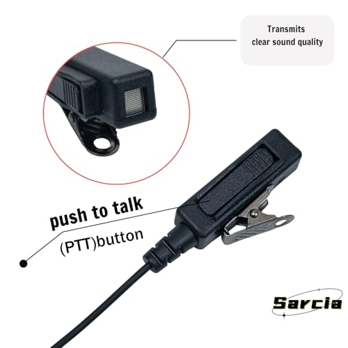Earpiece Headset MIC PTT 2 Pin for Motorola CP200 CP200D CP185 CP100d CLS1410 CLS1110 RDM2070d DTR650 dlr1060 dlr1020 bc130 Mag One Bpr40 M1 R2 walkie Talkie 2 Way Radio with Acoustic Tube