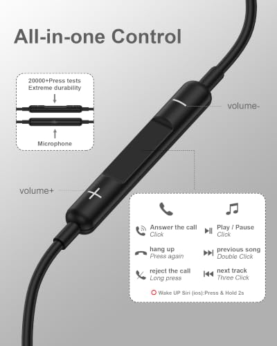 Samsung Earbuds Wired, 3.5mm Headphones with Mic, in-Ear Ear Buds for Apple | in-Ear Earphones Earpods for Galaxy S10 S9 S8 A14 A15, 3.5mm Headphones for iPhone/iPad/iPod/Android/Laptop/MP3/MP4/Switch - color: Black