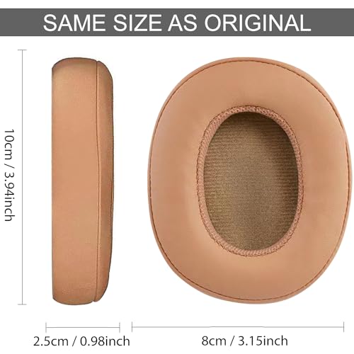 Replacement Ear Pads for Skullcandy Crusher Wireless/Evo/Hesh ANC/EVO/Crusher ANC, Headphones Ear Cushions Covers for Skullcandy Venue Wireless ANC Headset Accessories Ear Cups Repair Parts (Khaki) - color: Khaki