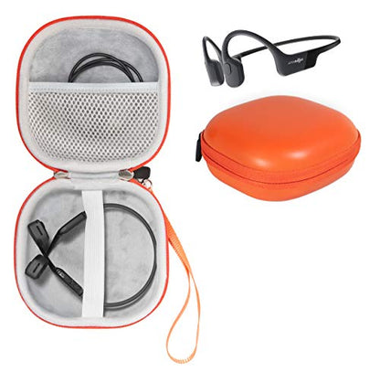 Bone Conduction Headphone Case for Aftershokz Aeropex Trekz, Trekz Mini, Trekz Air, Bluez 2, 2S, KSCAT, Sades, DIGICare, allmity, Shokz openrun, openrun pro/Mini, openmove - color: Orange