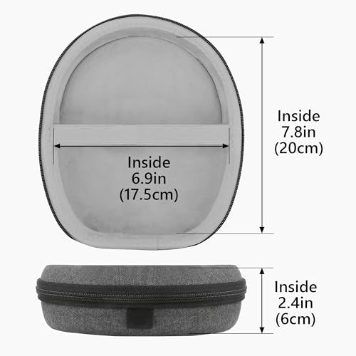 Geekria Shield Headphones Case Compatible with Bose QC Ultra II, QC 45/35/25/15/SE and More, Replacement Protective Hard Shell Travel Carrying Bag with Cable Storage (Grey) - color: Grey