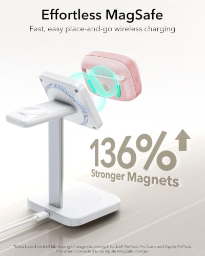 ESR for AirPods Pro 2 Case (2023/2022/2019), Compatible with MagSafe, Pink | Compatible with Airpods Pro (USB-C/Lightning Cable), Magnetic Lid, Full Drop Protection Cover with Lanyard - color: Pink, size: Airpods Pro 2&1 Case
