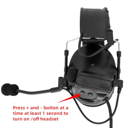 HEARFALCOM Tactical airsoft Headset Hunting Shooting Earmuffs