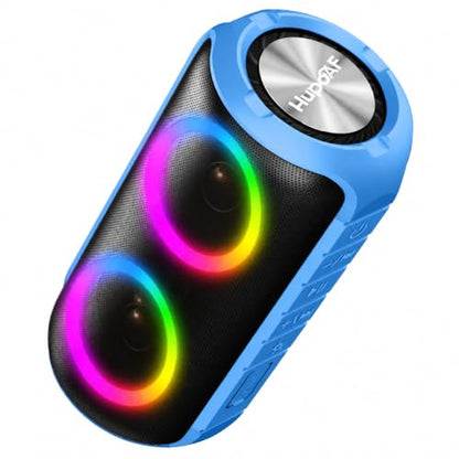 Hupoaf Bluetooth Speaker, 2026 New Portable Wireless Speaker IP7 Waterproof | 6D Loud Sound, HD Call, RGB Lights, 12H Playtime for Home/Party/Outdoor/Beach, Electronic Gadgets, Birthday Gift - color: Dark Blue