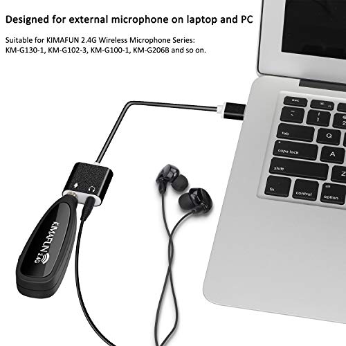 KIMAFUN USB External Stereo Sound Adapter for Windows and Mac with Two Separated 3.5mm Jack, Plug and Play No Drivers Needed…