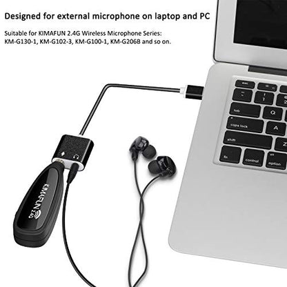 KIMAFUN USB External Stereo Sound Adapter for Windows and Mac with Two Separated 3.5mm Jack, Plug and Play No Drivers Needed…