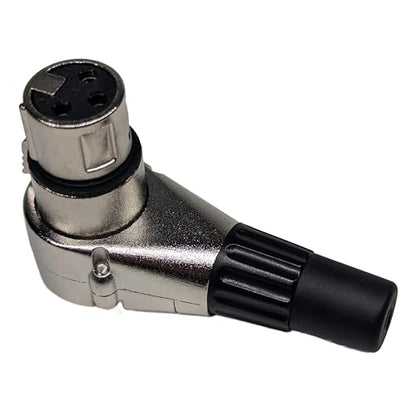 5-Pcs 3-PIN XLR Female Adjustable Right Angle Adapter, 7 Position XLR Plug, 3 Pin Mic Microphone Speaker Audio Cable Connector - size: 5-Pcs 3-PIN XLR Female