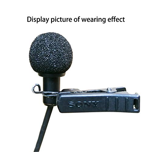 2 Pack Mini Size Lapel Microphone Foam Cover, Lavalier Microphone Windscreen Replacement for Sony Microphone