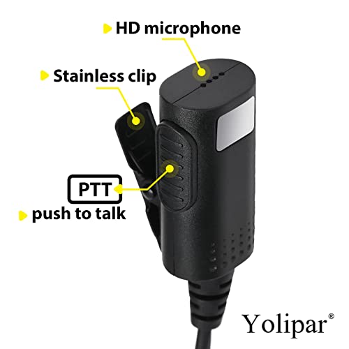 Earpiece Surveillance Kit Compatible with BaoFeng, BTECH, Kenwood Walkie Talkie with PTT Mic Headset Accessories (Acoustic Tube) - style: Acoustic Tube