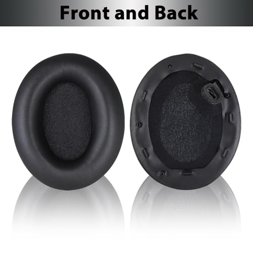 Adhiper XM4 Replacement Ear Pads for Sony WH-1000XM4 Headphones - Black | Soft Protein Leather & High-Density Memory Foam Earpads for Sony WH1000XM4, Without Affecting Sensor
