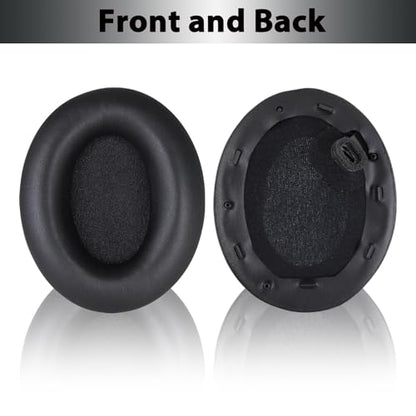 Adhiper XM4 Replacement Ear Pads for Sony WH-1000XM4 Headphones - Black | Soft Protein Leather & High-Density Memory Foam Earpads for Sony WH1000XM4, Without Affecting Sensor