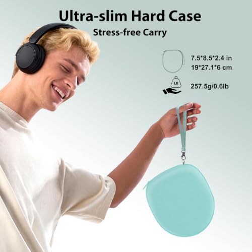 Headphone Headset Case Compatible with BERIBES/JLab JBuds Lux ANC/KVIDIO/JBL/Sony/Soundcore by Anker Wireless On-Ear Headphones, Green - color: Mint Green