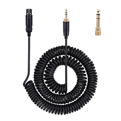 K240 Cable, Coiled AUX Cord Compatible with AKG K240 K240S K240 MKII - Q701 K702 K712 K141 K171 K181 K271 K271S K371 K241 K175 K275 K712 PRO K553 MKII M220 Headphone with 6.35mm Adapter