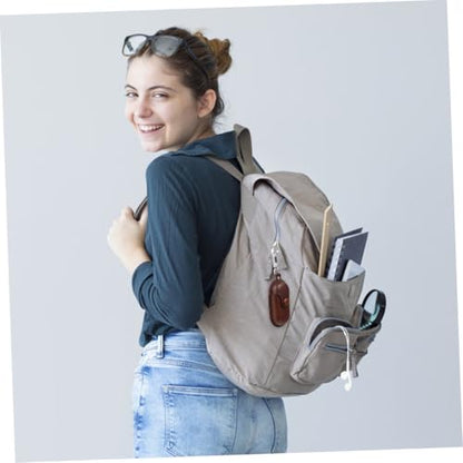 KALLORY Earbuds Storage Bag for in-Ear Headphones 3I, Waterproof Holder with Anti-Lost Scratch-Proof Dark Brown Cover for Travel and Daily Use