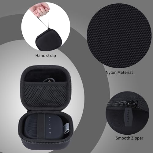 Storage Case Compatible with Bose SoundLink Micro 2nd Gen Speaker | Lightweight Carry, Secure Storage, Convenient Zipper, Soft Interior,Black Case - color: Black