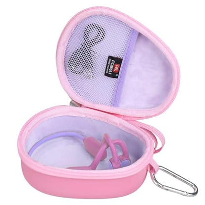 FBLFOBELI Kids Headphone Case for BAICLUD/Mehomeli/JusTalk/iClever/LOBKIN | Hard EVA Shell, Kids Bluetooth Air Conduction Open Ear Headphones Case, Shockproof & Water-Resistant, Pink - color: Pink