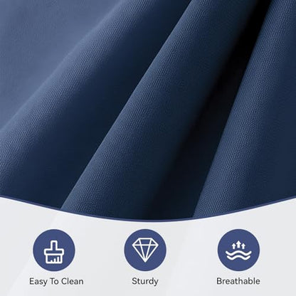 Aoxun Waterproof Cushion Covers for Outdoor Furniture 14PCS, Covers Only - color: Navy