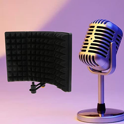 Microphone Isolation Shield Broadcast Noise Reduction Equipment Studio Acoustic Soundproofing Panels Wedges Soundproof Microphone Windscreen Foam Cover