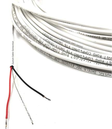 Custom Cable Connection 10 Foot Plenum CL3P 3.5mm (1/8 inch) Stereo Male to Blunt Cable - size: 10 Foot
