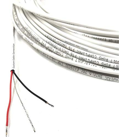 Custom Cable Connection 10 Foot Plenum CL3P 3.5mm (1/8 inch) Stereo Male to Blunt Cable - size: 10 Foot