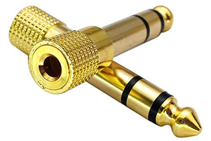 1/4 to 3.5mm Headphones Adapter, Gold-Plated 6.35mm (1/4 inch) Male to 3.5mm (1/8 inch) Female Stereo Audio Converter for Amplifiers, Guitar, Home Theater Devices, or Mixing Console(5 Pack)