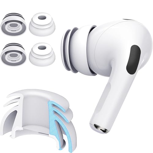 Premium Multi-Flange Eartips for AirPods Pro 1&2 (Large) – Always Fits, Never Slips - size: Large