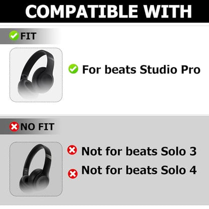 Studio Pro Hinge Replacement and Repair Kit Compatible with Beats Studio Pro (A2924) / Studio3 (A1914) Wireless Headphones – Durable Metal Folding Hinge Clip Cover Pin Set(Black) - color: Black