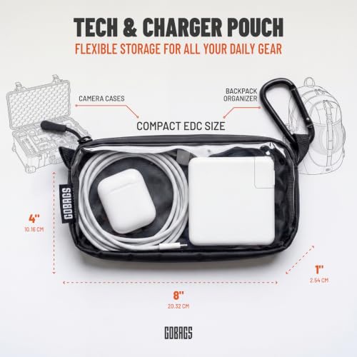 NEO Production Zipper Bags - Electronics & Camera Accessories Bag - Cable organizer, Gear Accessory Pouch, Travel Camera Essentials (Extra Small, Black) - size: X-Small