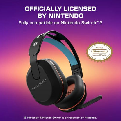 Turtle Beach Stealth 500 Wireless Gaming Headset Nintendo Switch 2, Black | Licensed for Switch 2, Bluetooth, 40mm Drivers, 40-Hr Battery, Flip-to-Mute Mic, Memory Foam, Lightweight, Charcoal Black - color: Charcoal Black