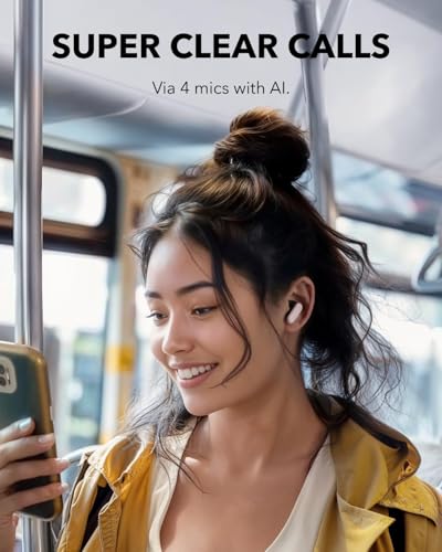Soundcore P30i by Anker Noise Cancelling Earbuds, Hands-Free Viewing | Strong and Smart Noise Cancelling, Powerful Bass, 45H Playtime, 2-in-1 Case and Phone Stand, IP54, Bluetooth 5.4 - color: Pink
