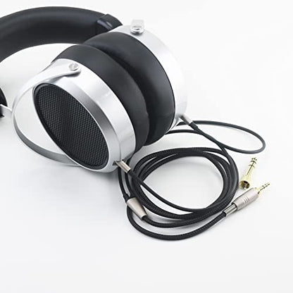 NewFantasia Replacement Audio Cable Compatible with Hifiman Sundara, Arya, Ananda Headphones 3.5mm and 6.35mm to Dual 3.5mm Connector Jack Male Cord 1.5meters/4.9feet - size: 1.5 m