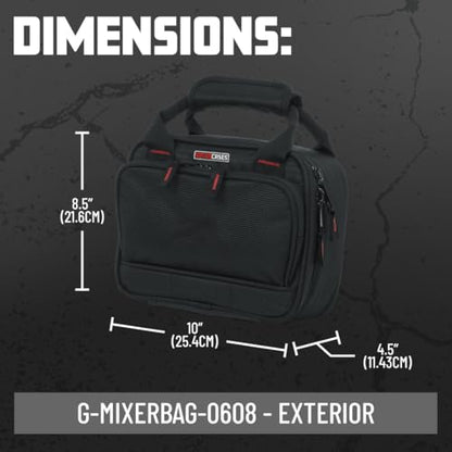Gator Cases Padded Nylon Mixer/Gear Carry Bag, 8.25" x 6.25" x 2.75" (G-MIXERBAG-0608) - size: 8.25"x 6.25"x 2.75", style: Small Format