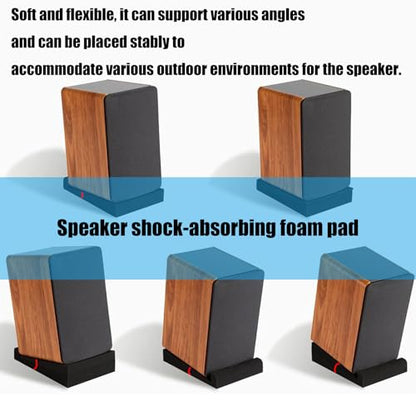 Studio Monitor Isolation Sponge Pad Vibration Dampening Shock Absorbing Base Enhances Bass Response and Safe Placement Sponge Pads