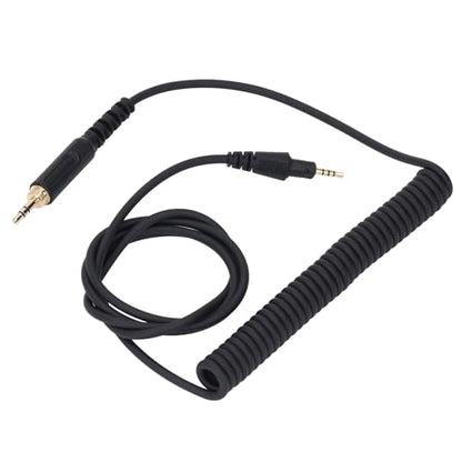 Pssopp Headphone Sound Cable OFC Shielded Replacement Audio Cable 3.5mm Plug with 6.3mm Adapter 1.2m to 2m Spring Cord for DJ Studio for Pioneer HDJ CUE1 X5 X7 S7