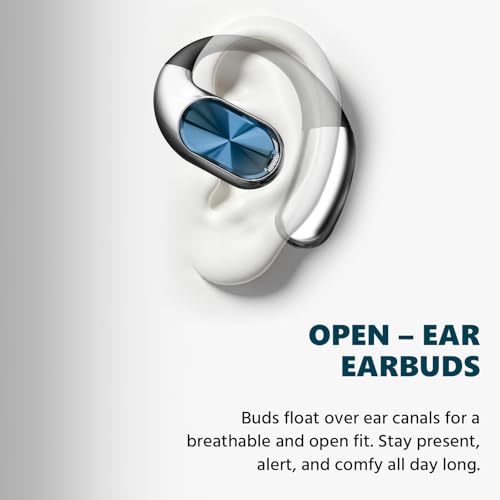 Open Ear Earbuds, Bluetooth 6.0 Wireless Earphones, ENC Mic | Charging Case with 360° Swivel, Dynamic RGB Gradient Lighting, IPX5 , 60H Playtime, Crisp Sound and Secure Comfortable Fit