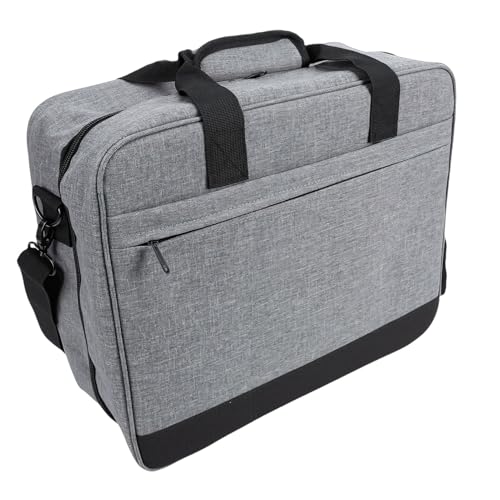 LiebeWH Mixer Travel Bag, Canvas Audio Mixer Carrying Case with Multi Pockets, Padded Interior, Adjustable Shoulder Strap for DJ Podcast Recording Gear and Cables