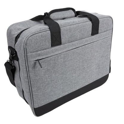 LiebeWH Mixer Travel Bag, Canvas Audio Mixer Carrying Case with Multi Pockets, Padded Interior, Adjustable Shoulder Strap for DJ Podcast Recording Gear and Cables