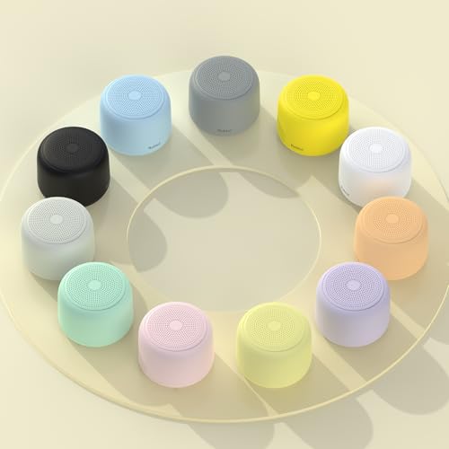 Bobtot Portable Bluetooth Speakers with Strap Easy to Carry Mini Speaker | Wireless Waterproof with Loud Stereo Sound, 20 Hours Playtime, Rechargeable Battery, Built-In Microphone, Beige - color: Beige